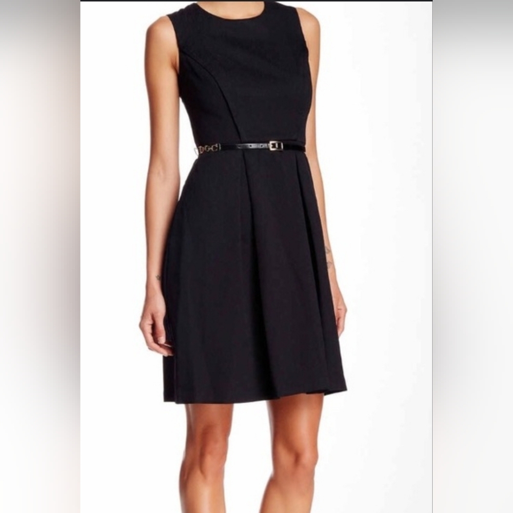 Style & Co. Black Midi Dress with Belt